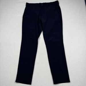 Mizzen+Main Helmsman Pants Mens 34x30 Blue Stretch Chino Slim Office Travel
